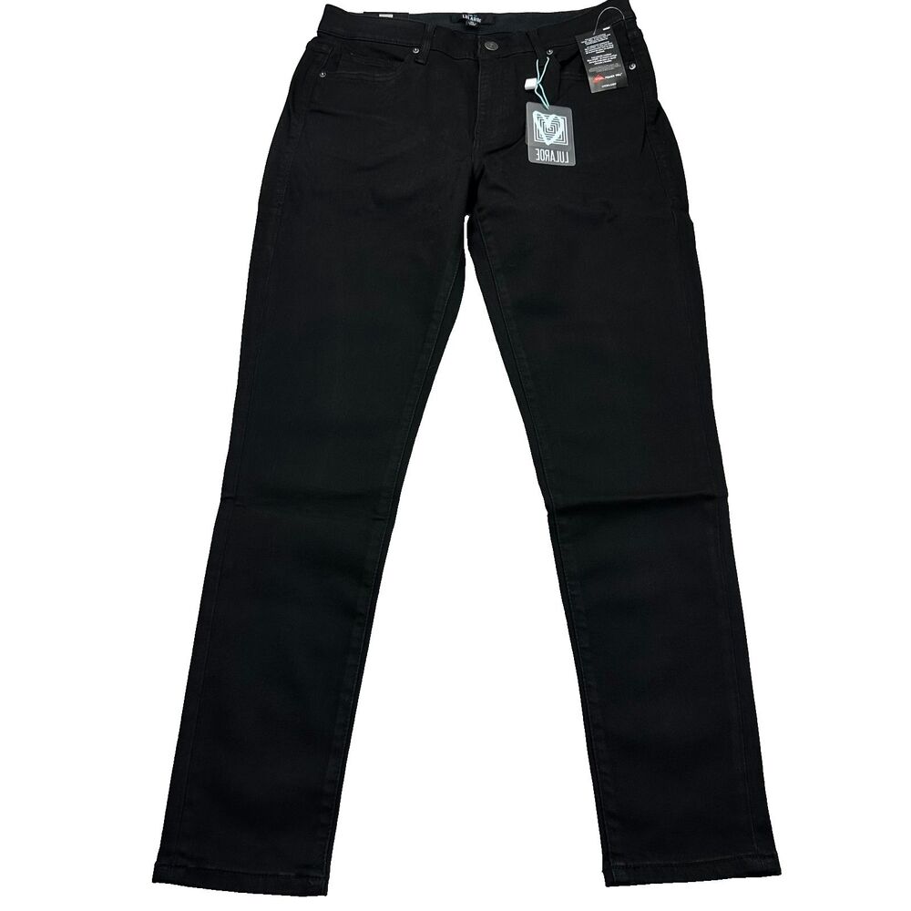 NWT LuLaRoe Skinny Jeans Womens 30 Black Stretch Slimming Panels